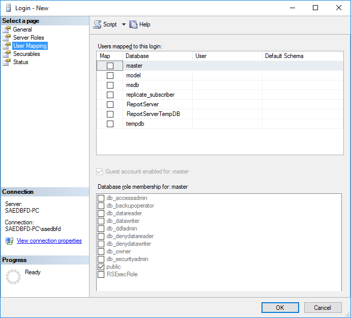 آموزش login در Sql Server
